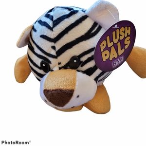 NWT BMI Plush Pals White Tiger Zebra 7"